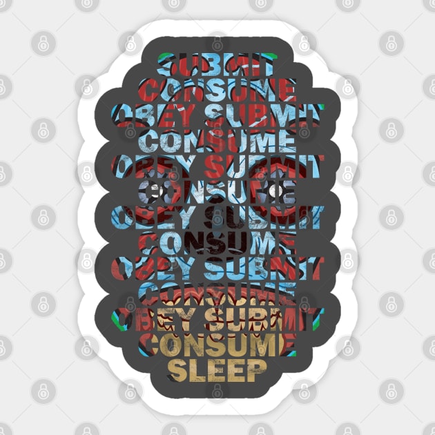 SUBMIT OBEY SLEEP Sticker by Gimmickbydesign